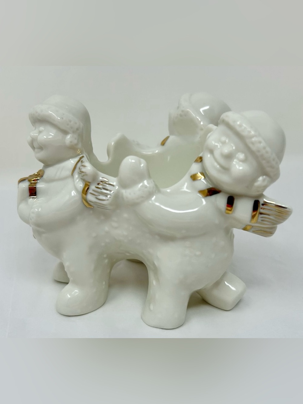 Vintage Mikasa Snowman Holiday Elegance Candle Holder